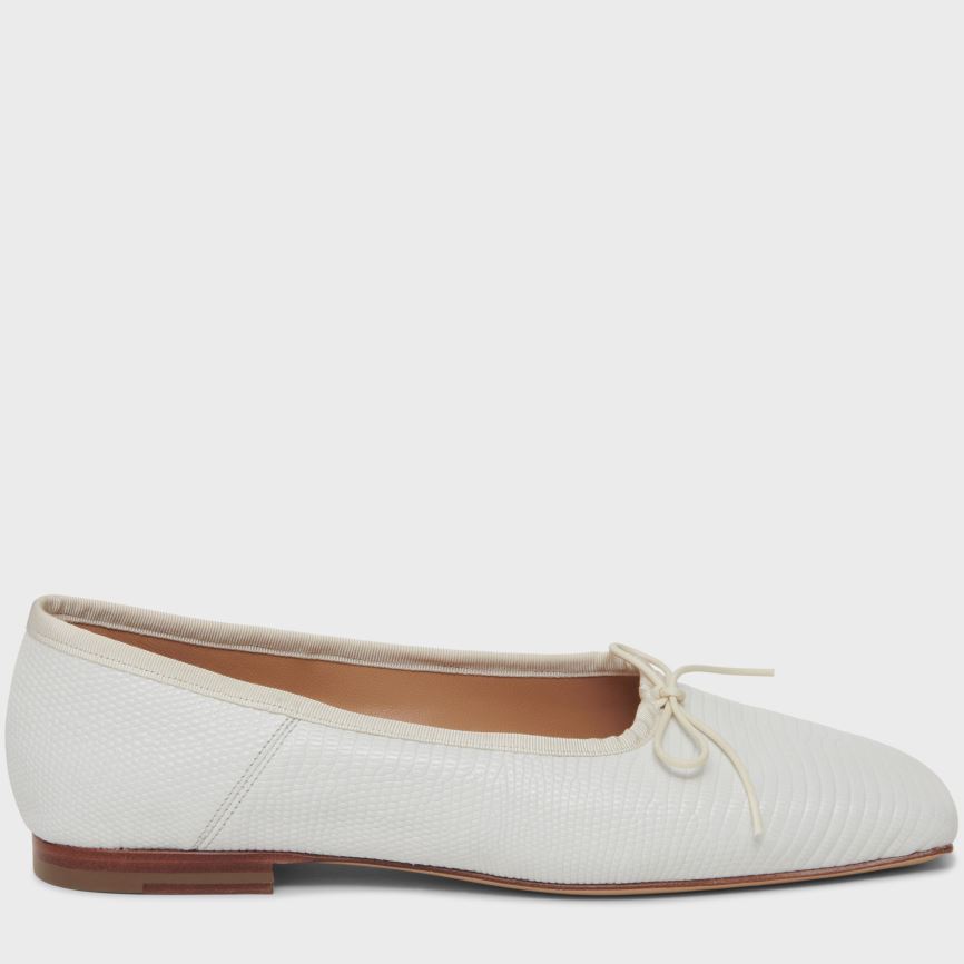 Women's Mansur Gavriel Square Toe Ballerina Ballet Flats White | AU 6507AR